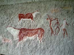 Rock art at Mkhosheni Shelter